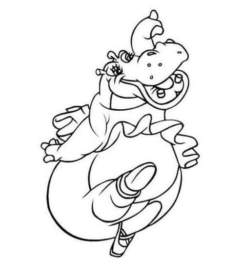 Coloriage Dessin Hyacinth Hippo de Fantasia