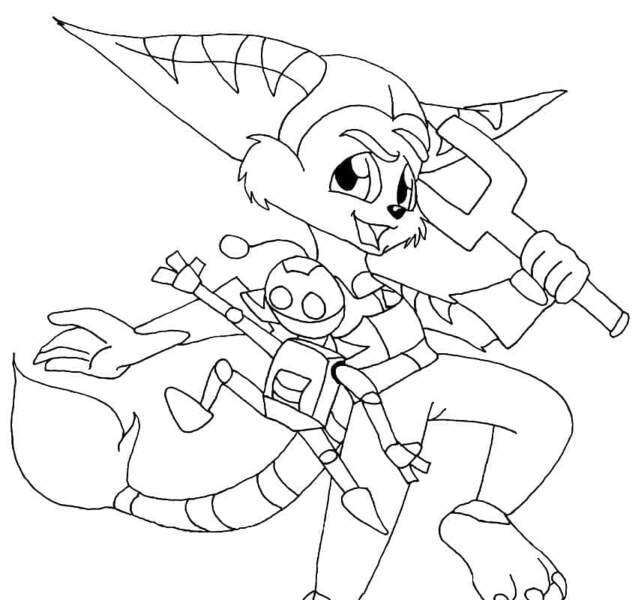 Coloriage Dessin Image de Ratchet et Clank