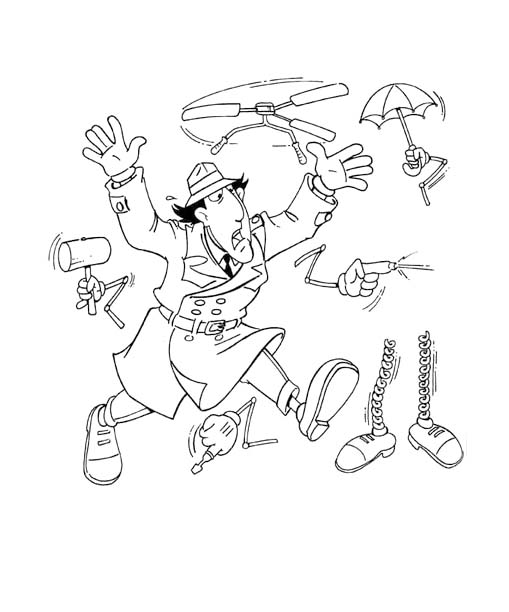 Coloriage Dessin Inspecteur Gadget gratuit