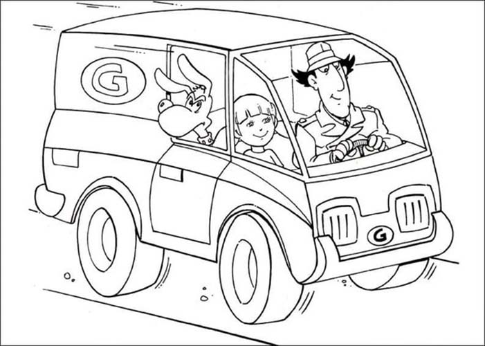 Coloriage Dessin Inspecteur Gadget gratuitement