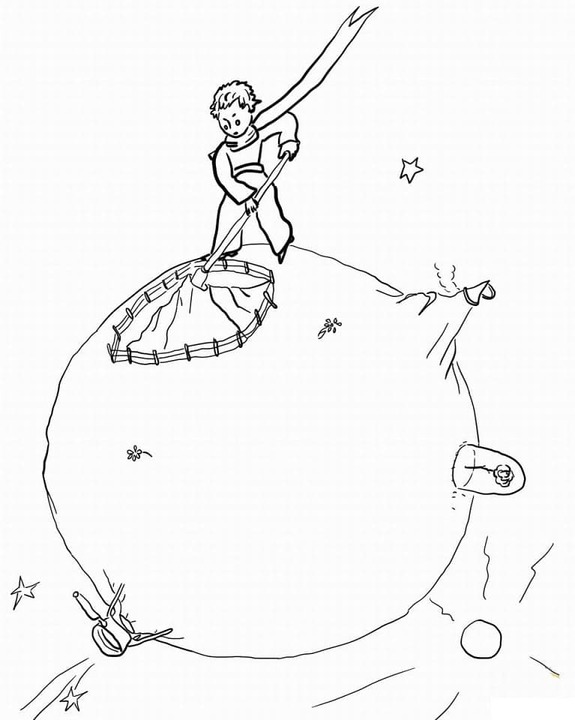 Coloriage Dessin Le Petit Prince basique facile