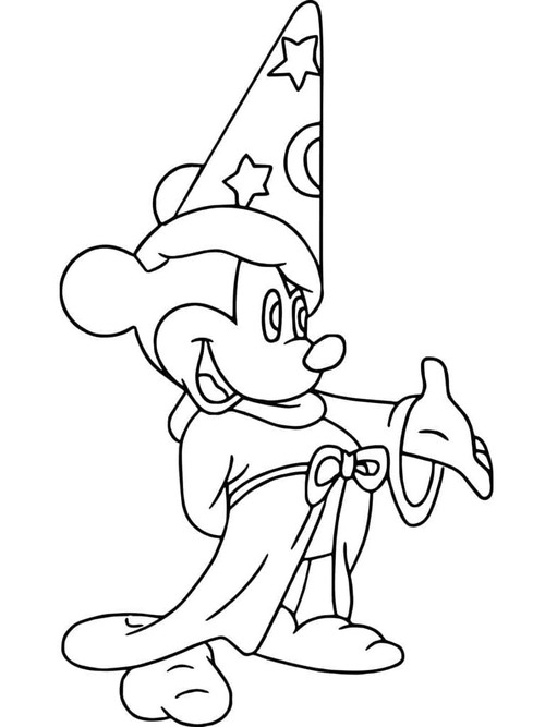 Coloriage Dessin Mickey Fantasia enfants