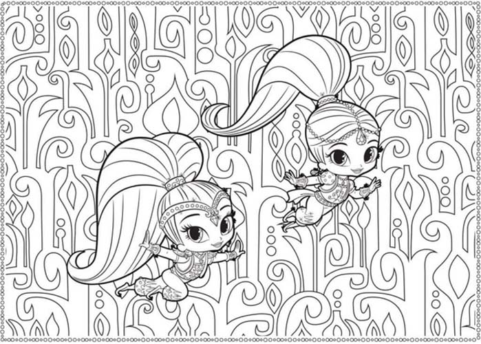 Coloriage Dessin Shimmer et Shine mignon