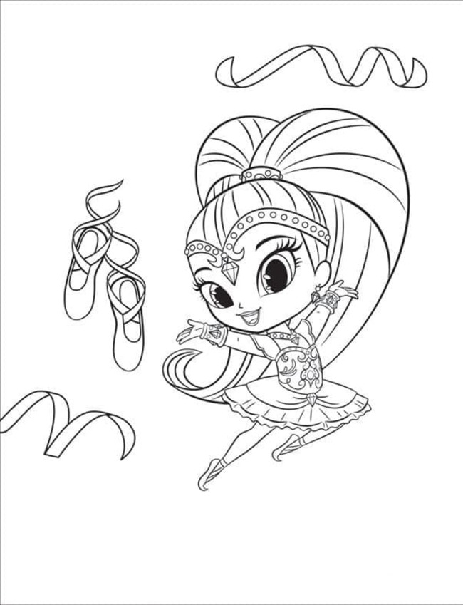 Coloriage Dessine Ballet Shine