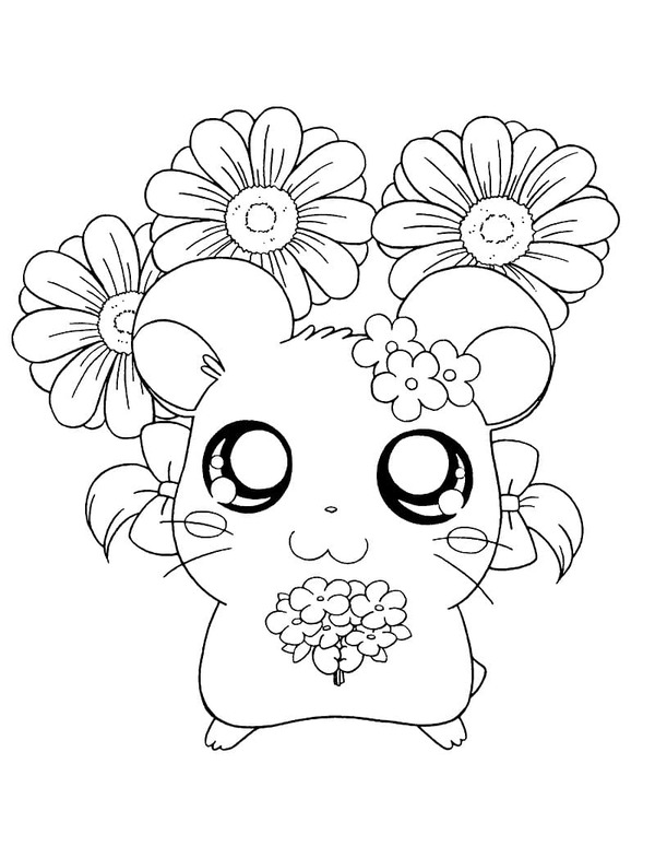 Coloriage Dessine Bijou mignon et fleuri