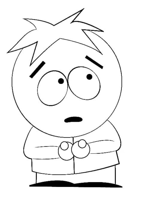 Coloriage Dessine Butters dans South Park