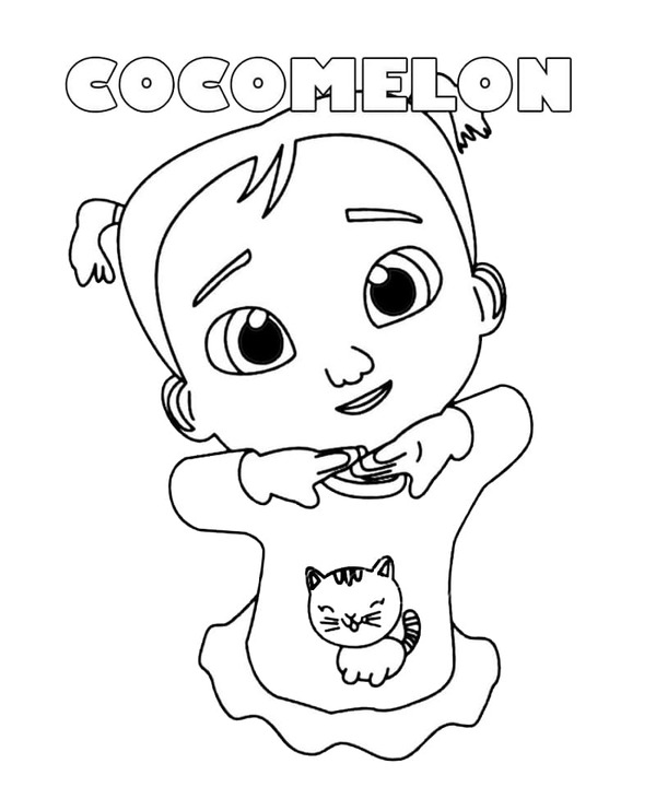 Coloriage Dessine Cece de Cocomelon