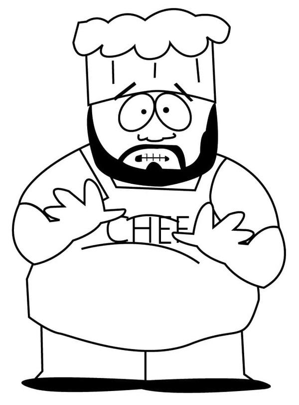 Coloriage Dessine chef de South Park