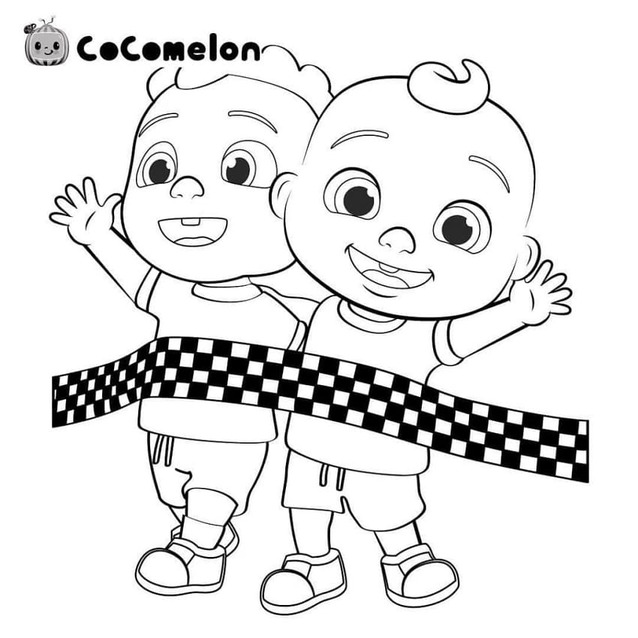 Coloriage Dessine Cody et JJ Cocomelon