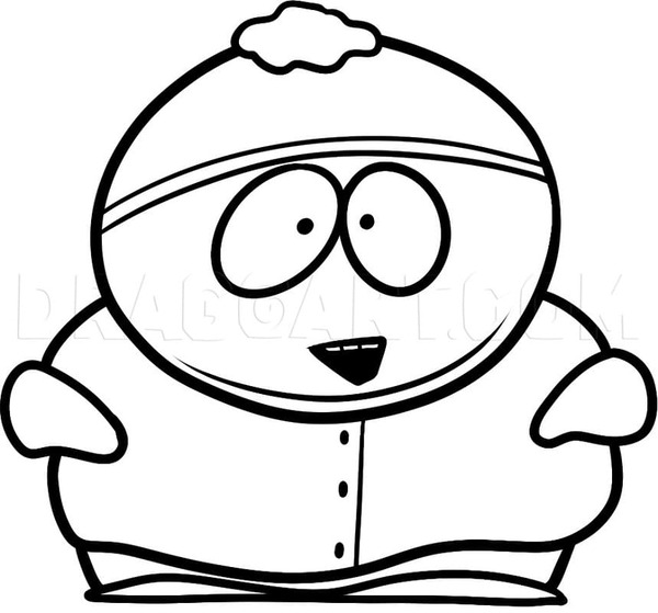 Coloriage Dessine Eric Cartman drôle