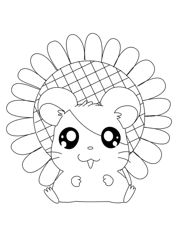 Coloriage Dessine gratis Hamtaro souriant