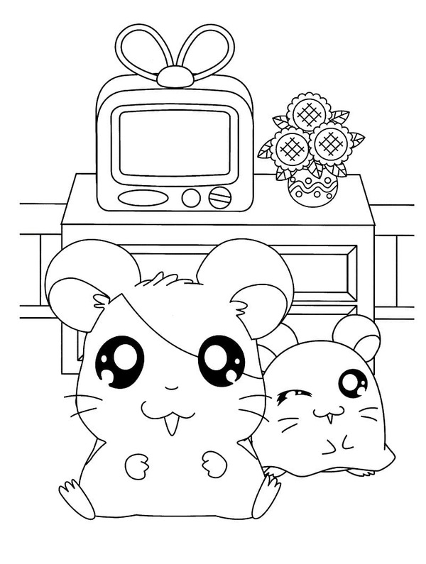 Coloriage Dessine Hamtaro et Penelope gratis