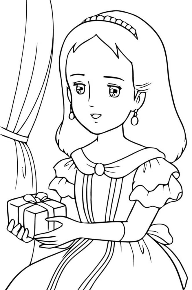 Coloriage Dessine la princesse Sarah simplement