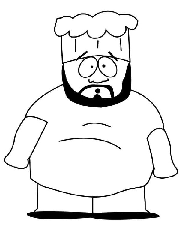 Coloriage Dessine le chef de South Park