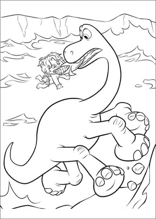 Coloriage Dessine Le Voyage d'Arlo simple