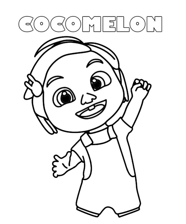 Coloriage Dessine Nina de Cocomelon