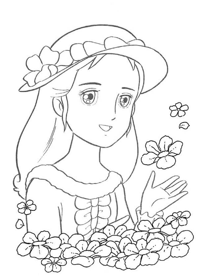 Coloriage Dessine princesse Sarah heureuse