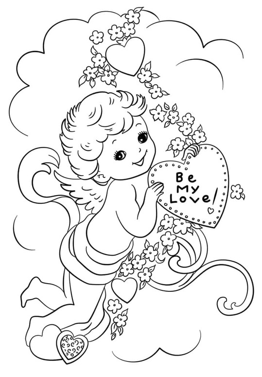 Coloriage Dessine Sois mon amour Cupidon