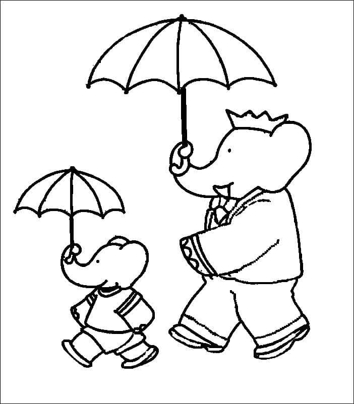 Coloriage Dessiner Babar 6