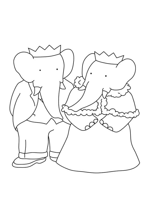 Coloriage Dessiner Babar 9