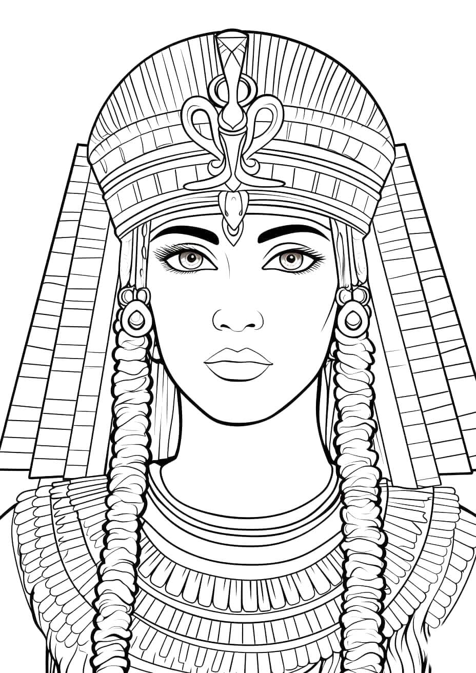 Coloriage Dessiner Cleopatre 12