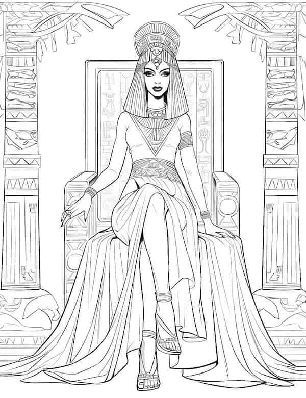 Coloriage Dessiner Cleopatre 2