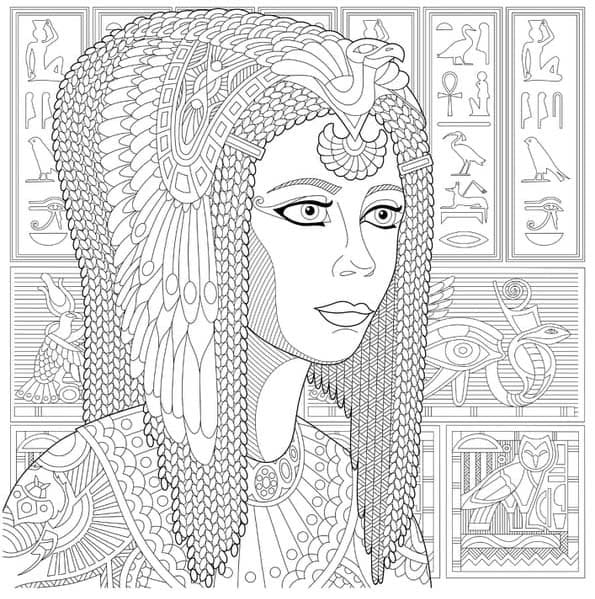 Coloriage Dessiner Cleopatre 4