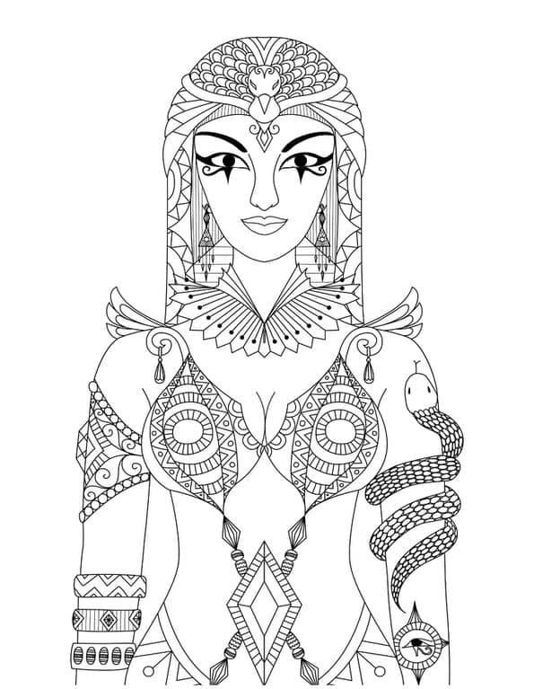 Coloriage Dessiner Cleopatre 5