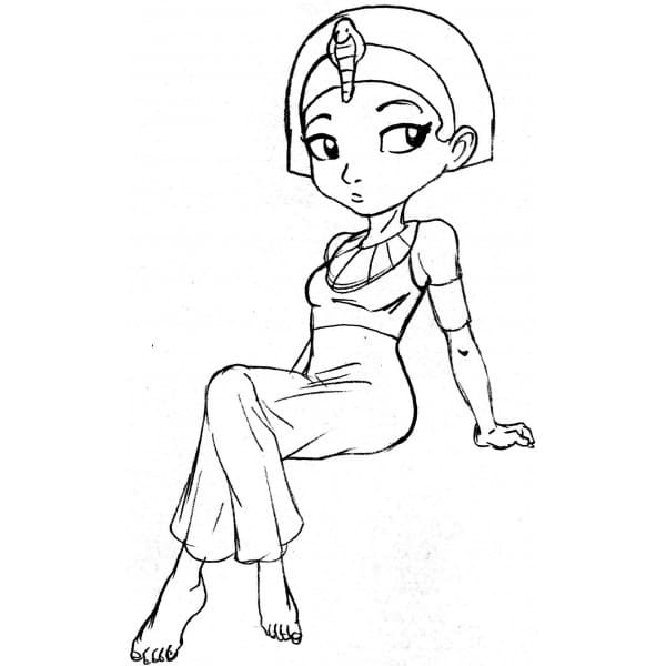 Coloriage Dessiner Cleopatre 8