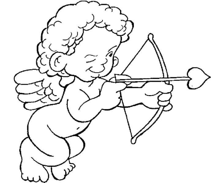 Coloriage Dessiner Cupidon gratuit