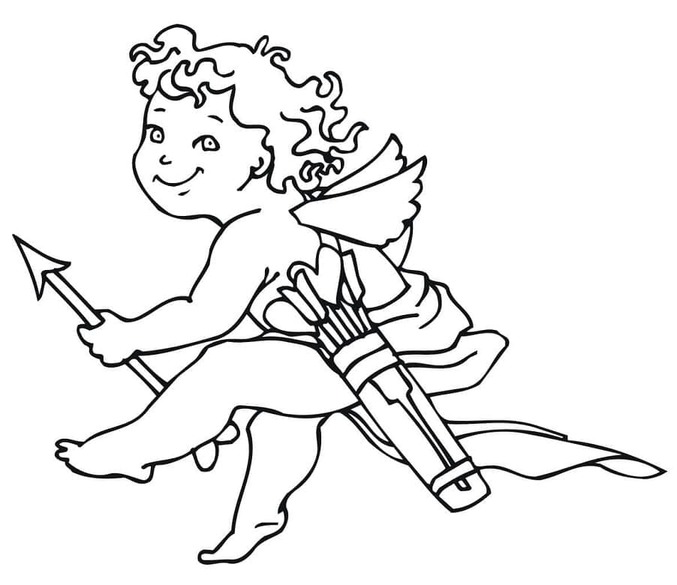 Coloriage Dessiner Cupidon gratuitement