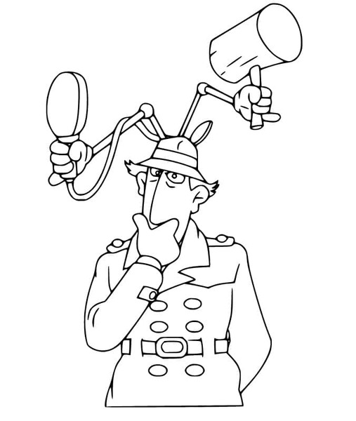 Coloriage Dessiner gratuit Inspecteur Gadget imprimable