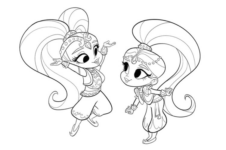 Coloriage Dessiner Imprimable Shimmer et Shine