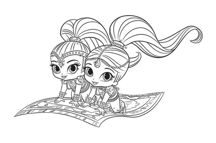 Coloriage Dessiner Imprimer Shimmer et Shine