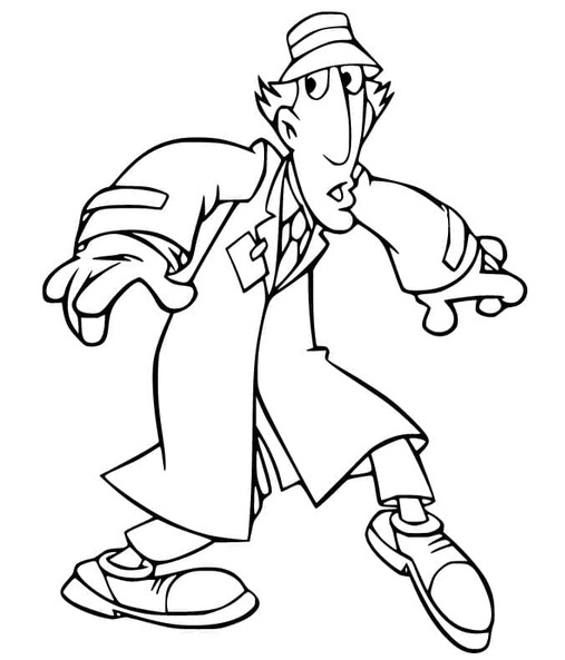 Coloriage Dessiner Inspecteur Gadget soigneusement