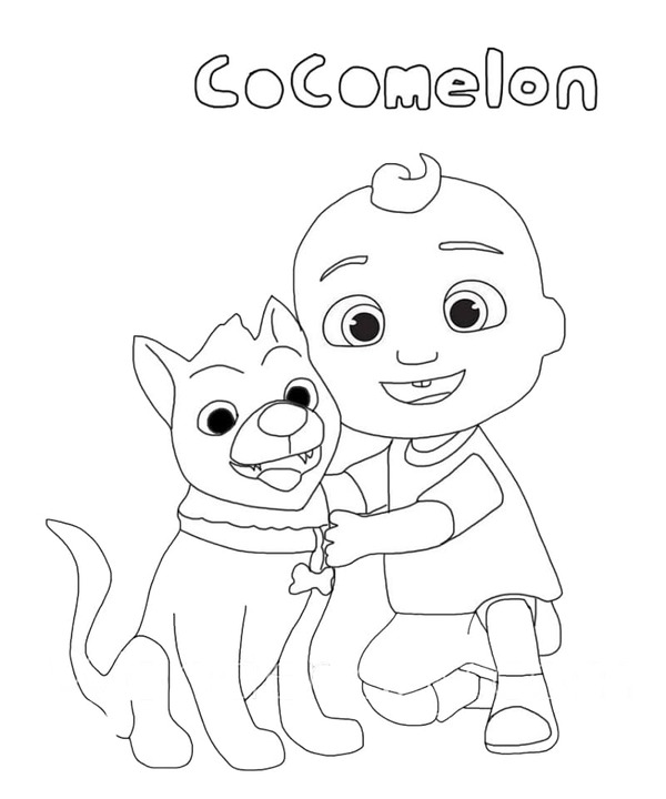 Coloriage Dessiner JJ et Bingo Cocomelon