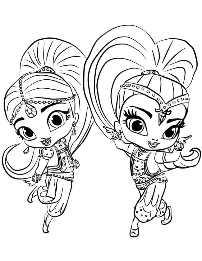 Coloriage Dessiner joliment Shimmer et Shine