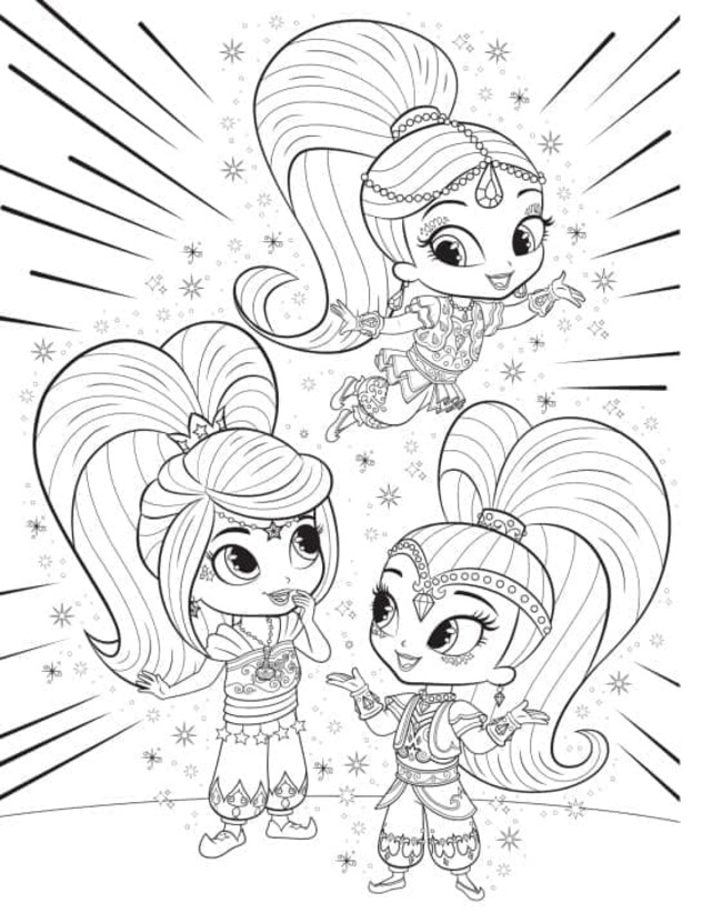 Coloriage Dessiner Leah avec Shimmer et Shine