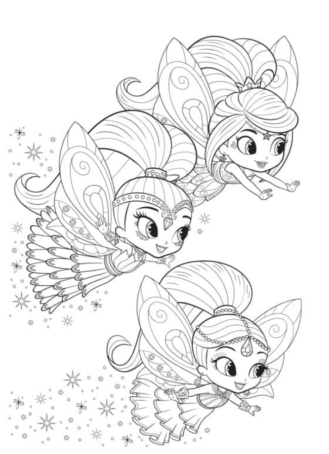 Coloriage Dessiner Leah, Shimmer et Shine