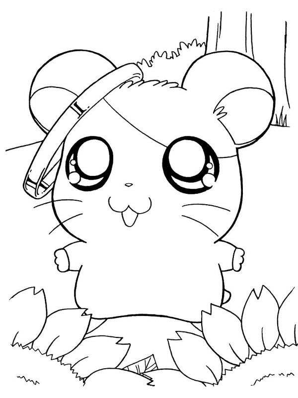 Coloriage Dessiner mignon Hamtaro heureux