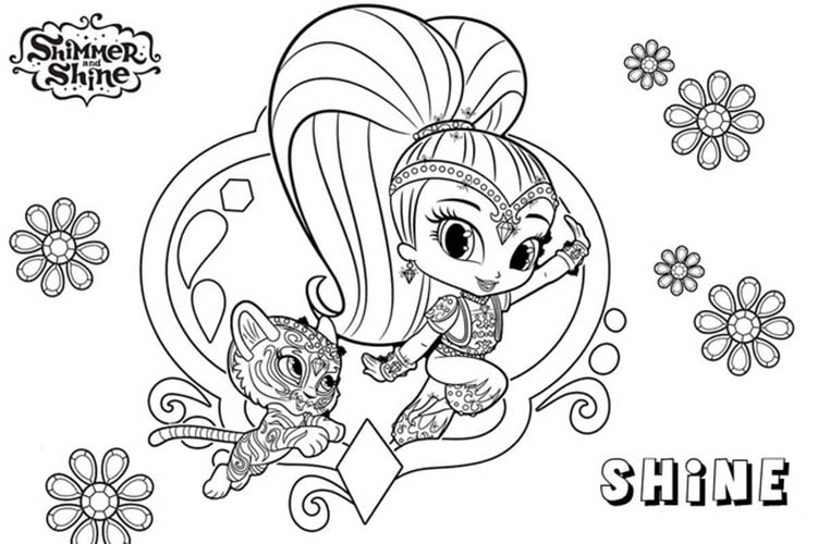 Coloriage Dessiner Nahal et Shine