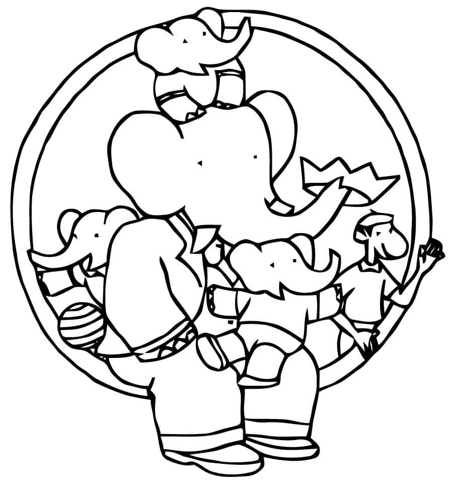 Coloriage Dessiner Personnages Babar