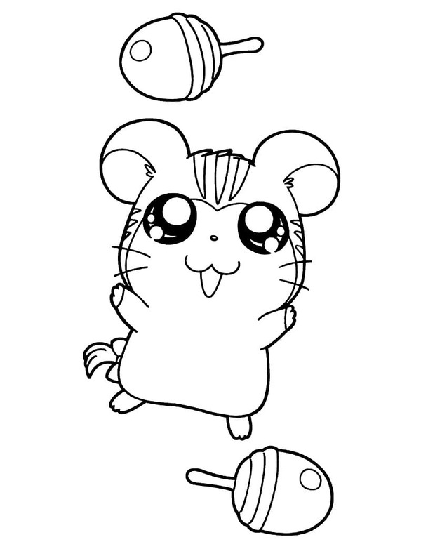 Coloriage Dessiner Sandy dans Hamtaro gratuit