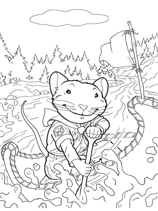 Coloriage Dessiner Stuart Little aviron