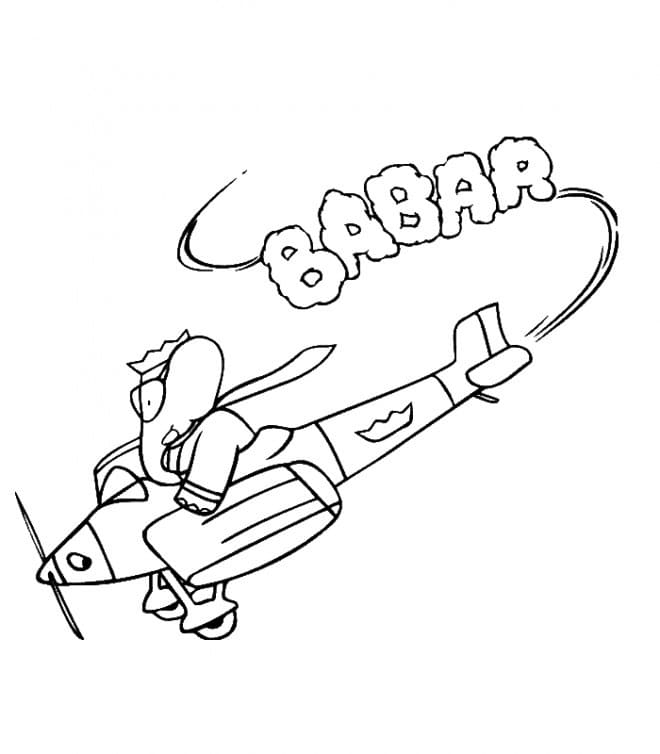 Coloriage Dessinez Babar facile