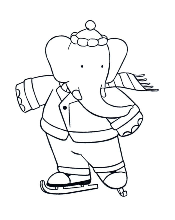 Coloriage Babar à imprimer