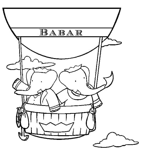 Coloriage Dessinez Babar simple