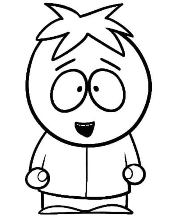 Coloriage Dessinez Butters Stotch de South Park