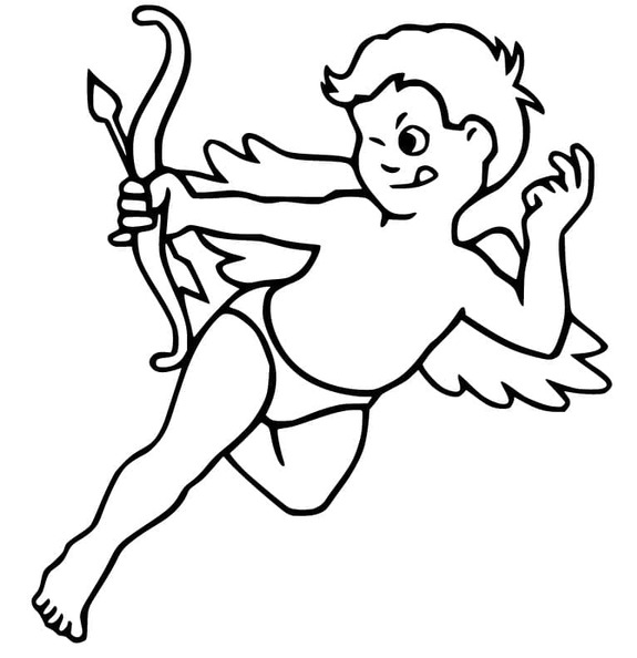 Coloriage Cupidon à imprimer