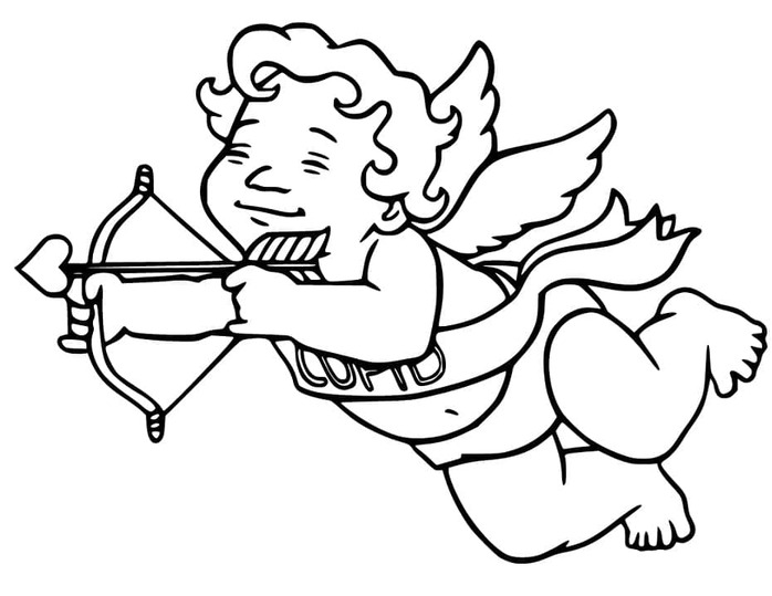 Coloriage Dessinez gratuit imprimer Cupidon